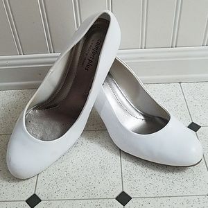 White Kitten Heels